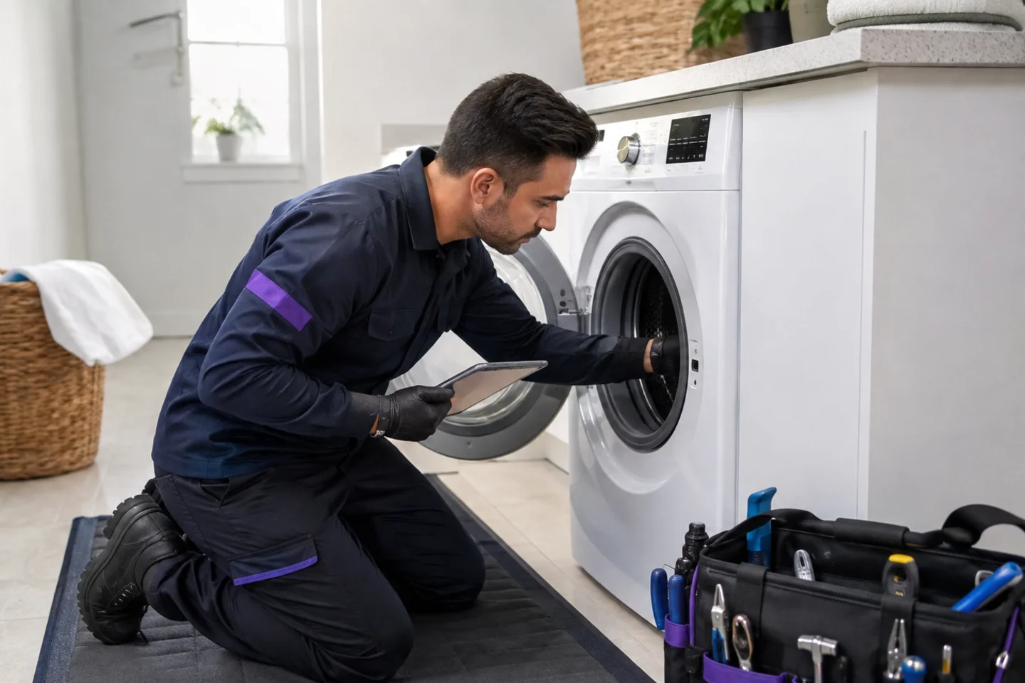 Toronto washer not draining or spinning: cycle, load and water evidence