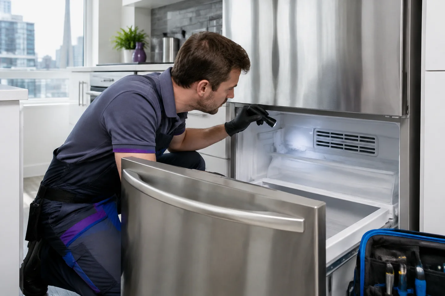 Toronto freezer repair for temperature loss, frost buildup and door-seal concerns