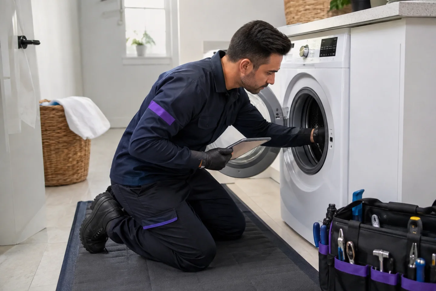 Toronto front-load washing machine repair and diagnostic access